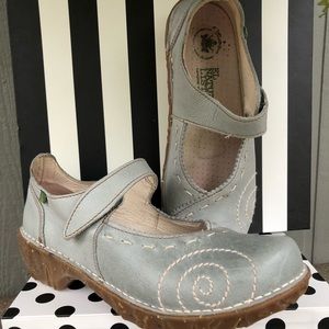 El Naturalista Light Blue Mule Shoes